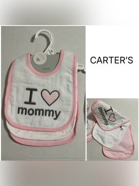 CARTER’S - NWT - 3PK - INFANT GIRLS BIBS